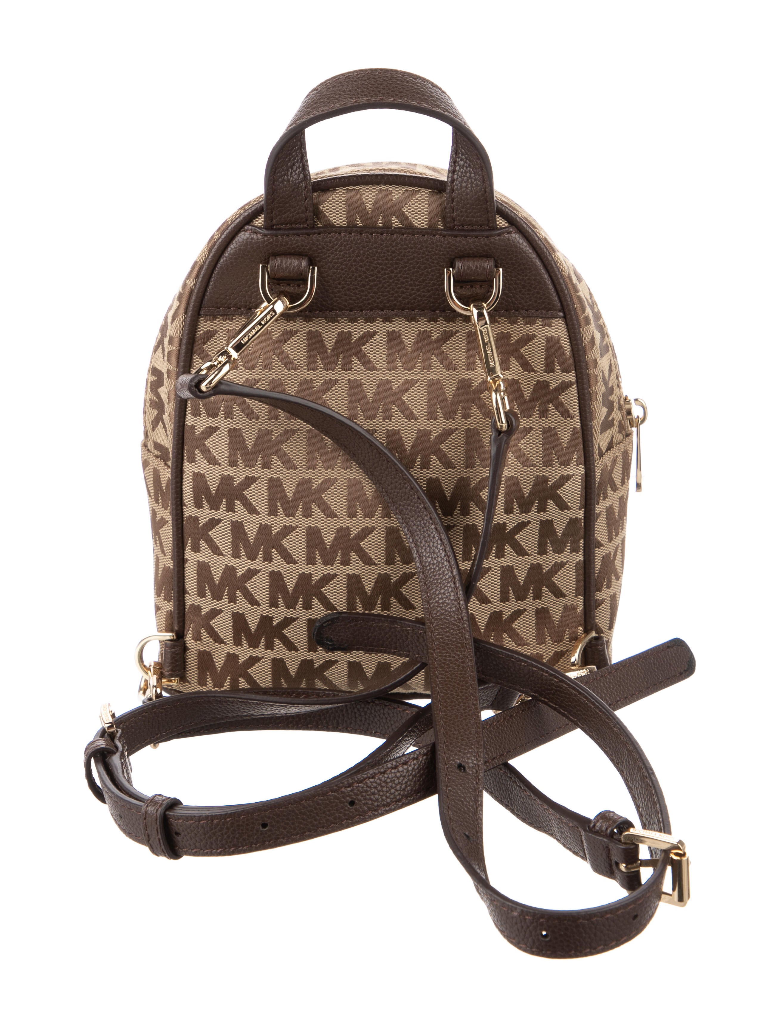 Michael Michael Kors Canvas Leather-Trimmed Backpack